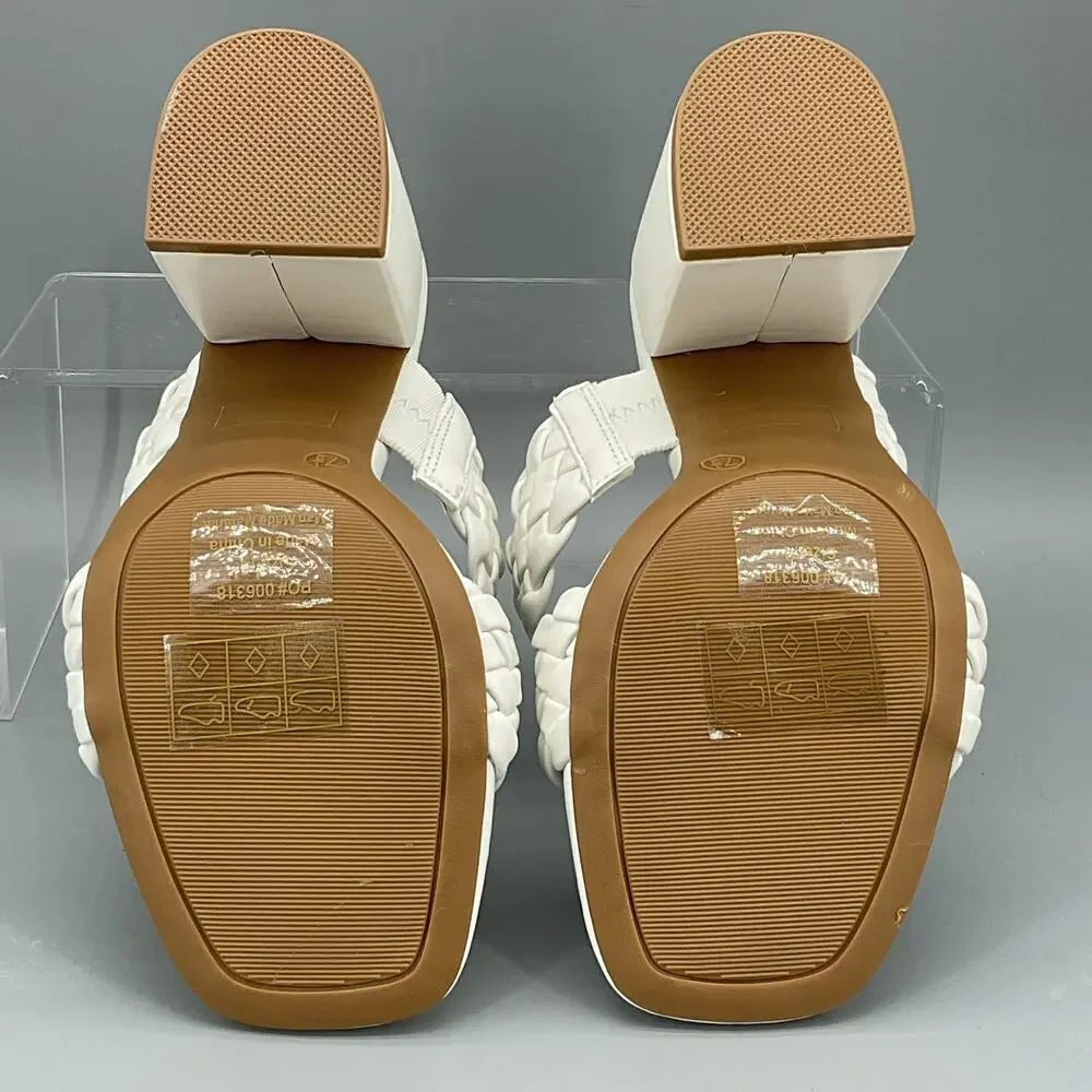 NEW Journee Collection Women’s Melissa Dress Sandals White Size 7.5